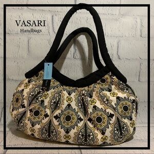 VASARI Hobo - Gray, Black, Yellow and Cream Print